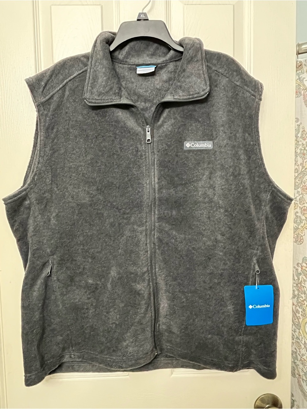 Columbia Dark Gray Fleece Vest - Zip Front